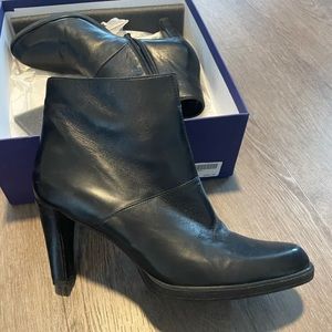 Stuart Weitzman heeled black boots in original box